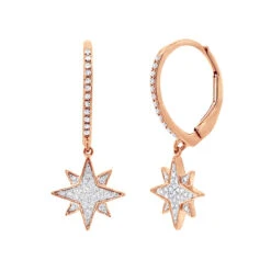 Drop Earrings Solid 14K White Gold Genuine Diamond Star Earrings Dangles For Women 7 Drop Earrings Solid 14K White Gold Genuine Diamond Star Earrings Dangles For Women -H'Hen Sale Store drop earrings solid 14k gold genuine diamond star earrings dangles for women 000890 ro