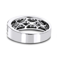 Elegant Diamond Wedding Bands By Luxurman 14K White Gold 0.85ct -H'Hen Sale Store elegant diamond wedding bands 14k gold 104ct backwh