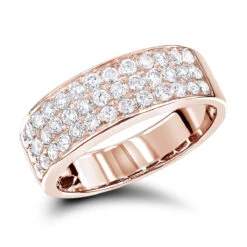 Elegant Diamond Wedding Bands By Luxurman 14K White Gold 0.85ct -H'Hen Sale Store elegant diamond wedding bands 14k gold 104ct ro