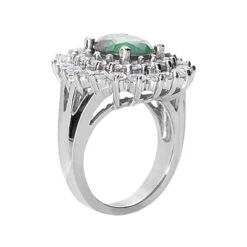 14K White Gold Ladies Gemstone Diamond & Emerald Ring 1.96ctd 3cte 8 14K White Gold Ladies Gemstone Diamond & Emerald Ring 1.96ctd 3cte -H'Hen Sale Store emerald rings ladies gemstone diamond ring 14k 196ctd 3cte p 29334 back white