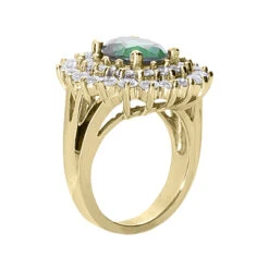 14K White Gold Ladies Gemstone Diamond & Emerald Ring 1.96ctd 3cte 9 14K White Gold Ladies Gemstone Diamond & Emerald Ring 1.96ctd 3cte -H'Hen Sale Store emerald rings ladies gemstone diamond ring 14k 196ctd 3cte p 29334 back yellow