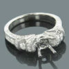 Engagement Ring Settings 18K White Gold Diamond Setting .75ct