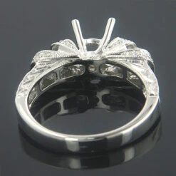 Engagement Ring Settings 18K White Gold Diamond Setting .75ct -H'Hen Sale Store engagement ring settings 18k gold diamond setting 75ct p 6212back