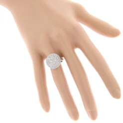 Ladies Cluster Halo Diamond Engagement Ring 2.84ct 14K White Gold -H'Hen Sale Store engagement rings ladies cluster diamond ring 284ct 14k bodwh