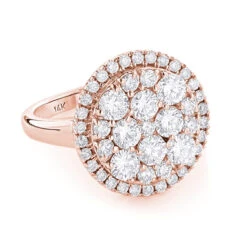 Ladies Cluster Halo Diamond Engagement Ring 2.84ct 14K White Gold -H'Hen Sale Store engagement rings ladies cluster diamond ring 284ct 14k ro