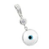 14K White Gold & Diamond White Evil Eye Pendant 0.10 -H'Hen Sale Store evil eye jewelry 14k diamond evil eye pendant white 10 p 6229 wh