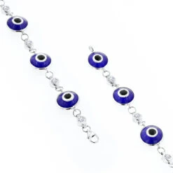Evil Eyes 14K White Gold Diamond Evil Eye Bracelet Blue .70ct 12 Evil Eyes 14K White Gold Diamond Evil Eye Bracelet Blue .70ct -H'Hen Sale Store evil eyes 14k gold diamond evil eye bracelet blue 70ct p 6226 backwh
