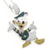 Fancy Diamond 10K White Gold Donald Duck Pendant 4.08ct