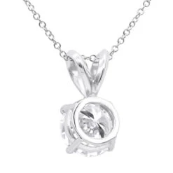 14K White Gold Floating 1/2-3 Carat Diamond Solitaire Pendant Ladies Necklace 13 14K White Gold Floating 1/2-3 Carat Diamond Solitaire Pendant Ladies Necklace -H'Hen Sale Store floating 12 3 carat diamond solitaire pendant necklace in 14k white gold 000916 back white