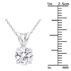 14K White Gold Floating 1/2-3 Carat Diamond Solitaire Pendant Ladies Necklace 17 14K White Gold Floating 1/2-3 Carat Diamond Solitaire Pendant Ladies Necklace -H'Hen Sale Store floating 12 3 carat diamond solitaire pendant necklace in 14k white gold 000916 ruler white