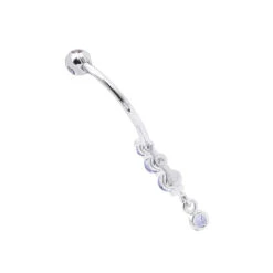 Gemstone Body Jewelry 14K White Gold Dangling Belly Button Ring 0.4ct Tanzanites 13 Gemstone Body Jewelry 14K White Gold Dangling Belly Button Ring 0.4ct Tanzanites -H'Hen Sale Store gemstone body jewelry 14k gold dangling belly button ring 04ct tanzanites 000966 back white