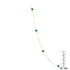 Gemstone By The Yard Chain: 14K Yellow Gold Women's Emerald Necklace 1.33ct 13 Gemstone By The Yard Chain: 14K Yellow Gold Women's Emerald Necklace 1.33ct -H'Hen Sale Store gemstone by the yard chain 14k gold womens emerald necklace 133ct rulerye