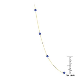 Gemstone By The Yard Necklace 14K Yellow Gold Women's Blue Sapphire Necklace 1.75ct -H'Hen Sale Store gemstone by the yard necklace 14k gold womens blue sapphire necklace 175ct rulerye