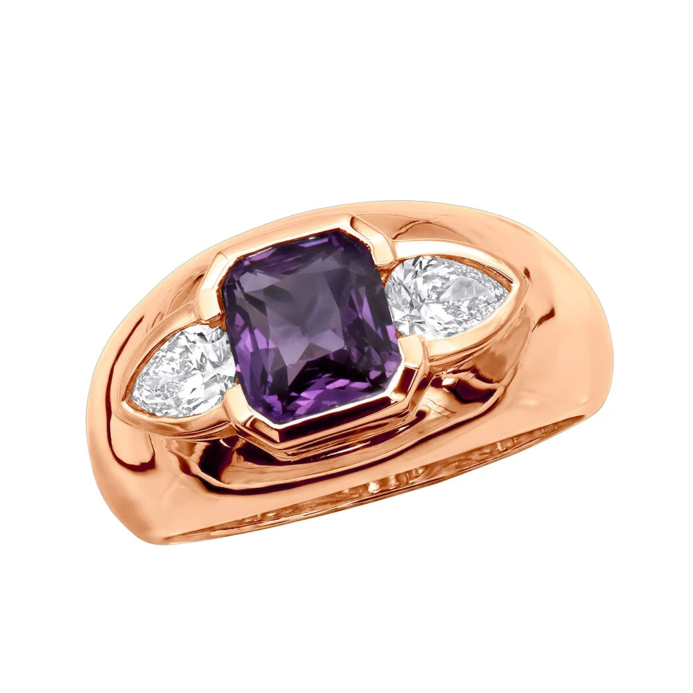 Gemstone Cocktail Rings Ladies Diamond And Amethyst Ring 18K White Gold 2.2ct 5 Gemstone Cocktail Rings Ladies Diamond And Amethyst Ring 18K White Gold 2.2ct - Image 3