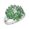 Ladies Diamond And Emerald Ring 14K White Gold 0.24ctd 4.40ct -H'Hen Sale Store gemstone jewelry ladies diamond and emerald ring 14k 024ctd 440cte p 29488 white