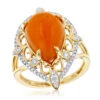 14K Yellow Gold Orange Aventurine Diamond Ring 5ct 2 14K Yellow Gold Orange Aventurine Diamond Ring 5ct -H'Hen Sale Store gemstone jewelry orange aventurine diamond ring 5ct 14k ye