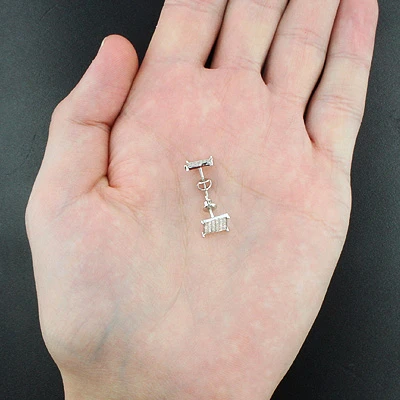 Genuine Diamond Earrings 0.36ct Sterling Silver 4 Genuine Diamond Earrings 0.36ct Sterling Silver - Image 2