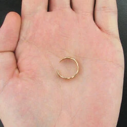 Thin Solid 14K Yellow Gold Toe Ring Bamboo Motif 7 Thin Solid 14K Yellow Gold Toe Ring Bamboo Motif -H'Hen Sale Store gold body jewelry 14k solid gold toe ring bamboo motif p 5976bod