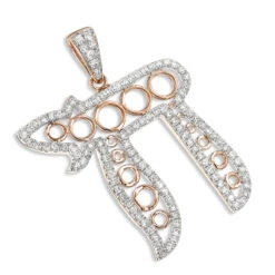 Gold Diamond Chai Pendant 14K Yellow Gold 0.72ct -H'Hen Sale Store gold diamond chai pendant 14k 072ct p 35798 ro