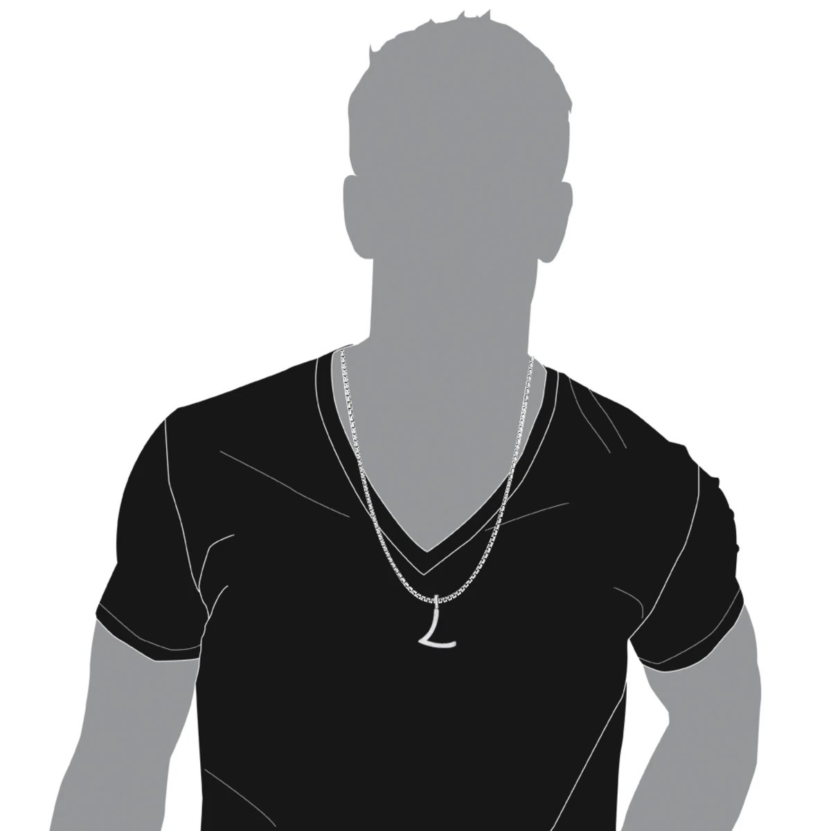 Gold Diamond Initial Pendant 2ct 10K White Gold Any Letter 7 Gold Diamond Initial Pendant 2ct 10K White Gold Any Letter - Image 5