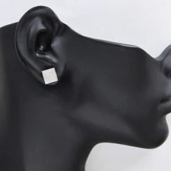 Gold Pave Diamond Stud Earrings 0.41ct 10K White Gold -H'Hen Sale Store gold pave diamond stud earrings 041ct 10k p 50015bod