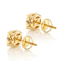 Gold Round Diamond Cluster Earrings 1.3ct 14K White Gold -H'Hen Sale Store gold round diamond cluster earrings 13ctct 14k gold backye