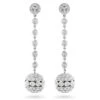 Golden Globes Diamond Dangle Earrings 3ct 14K White Gold -H'Hen Sale Store golden globes diamond dangle earrings 3ct 14k gold wh