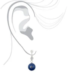 Good Luck Charms Diamond Evil Eye Earrings 0.20ct 3/8in (10mm) 14K White Gold -H'Hen Sale Store good luck charms 14k diamond evil eye earrings 020ct p 6234 bodwh