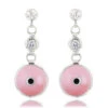 Good Luck Charms 14K White Gold Diamond Pink Evil Eye Earrings 0.20ct 3/8 In (10mm) 1 Good Luck Charms 14K White Gold Diamond Pink Evil Eye Earrings 0.20ct 3/8 In (10mm) -H'Hen Sale Store good luck charms 14k diamond evil eye earrings 020ct p 6235 wh