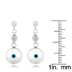 14K White Gold Diamond White Evil Eye Earrings 0.20ct Good Luck Charms 13 14K White Gold Diamond White Evil Eye Earrings 0.20ct Good Luck Charms -H'Hen Sale Store good luck charms 14k diamond evil eye earrings 020ct p 6236 rulerwh