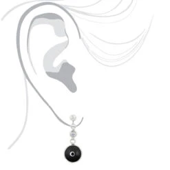 Good Luck Charms 3/8in (10mm) 14K White Gold 0.20ct Diamond Evil Eye Earrings Black -H'Hen Sale Store good luck charms 14k diamond evil eye earrings 020ct p 6237 bodwh