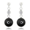 Good Luck Charms 3/8in (10mm) 14K White Gold 0.20ct Diamond Evil Eye Earrings Black -H'Hen Sale Store good luck charms 14k diamond evil eye earrings 020ct p 6237 wh