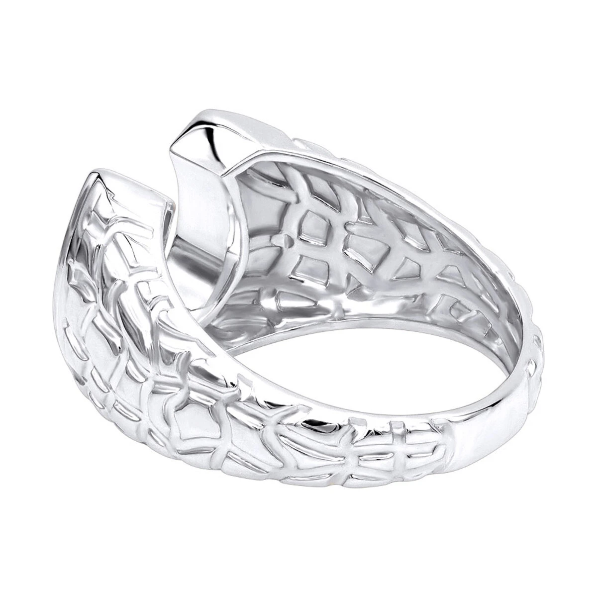 Good Luck Men's 14K Yellow Gold Nugget Horseshoe Diamond Ring 0.5ct By Luxurman 6 Good Luck Men's 14K Yellow Gold Nugget Horseshoe Diamond Ring 0.5ct By Luxurman - Image 4