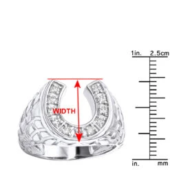 Good Luck Men's 14K Yellow Gold Nugget Horseshoe Diamond Ring 0.5ct By Luxurman 23 Good Luck Men's 14K Yellow Gold Nugget Horseshoe Diamond Ring 0.5ct By Luxurman -H'Hen Sale Store good luck mens 14k gold nugget horseshoe diamond ring 05ct by luxurman rulerwh