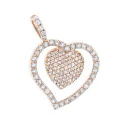 14K White Gold Designer Diamond Heart Pendant 0.9ct -H'Hen Sale Store heart jewelry 14k designer diamond heart pendant 117ct p 6473 ro