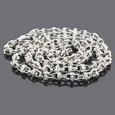 Hip Hop Diamond Chains: 14K White Gold Diamond Necklace 6.09 4 Hip Hop Diamond Chains: 14K White Gold Diamond Necklace 6.09 - Image 2