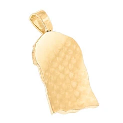 Hip Hop 14K Yellow Gold Round Diamond Jesus Head Pendant 3.5ct By Luxurman -H'Hen Sale Store hip hop jewelry 14k gold round diamond jesus head pendant 35ct by luxurman backye