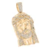 Hip Hop 14K Yellow Gold Round Diamond Jesus Head Pendant 3.5ct By Luxurman -H'Hen Sale Store hip hop jewelry 14k gold round diamond jesus head pendant 35ct by luxurman mainye