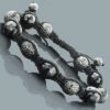 Hip Hop Black Diamond Disco Ball Bracelet 10ct