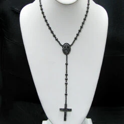 Hip Hop Black Diamond Rosary Chain Necklace 8 Hip Hop Black Diamond Rosary Chain Necklace -H'Hen Sale Store hip hop jewelry black diamond rosary chain necklace p 35670bod