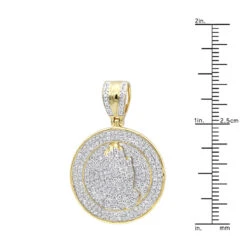 Hip Hop Praying Hands Diamond Pendant For Men 14K Yellow Gold Medallion -H'Hen Sale Store hip hop jewelry praying hands diamond pendant for men 14k gold medallion rulerye