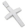 Hip Hop Silver Diamond Cross Pendant For Men 6.94ct Large