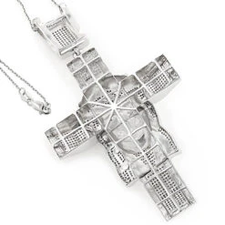 Hip Hop Sterling Silver Diamond Jesus Face Cross Pendant 1.54ct 6 Hip Hop Sterling Silver Diamond Jesus Face Cross Pendant 1.54ct -H'Hen Sale Store hip hop jewelry sterling silver diamond jesus face cross pendant 154ct backwh