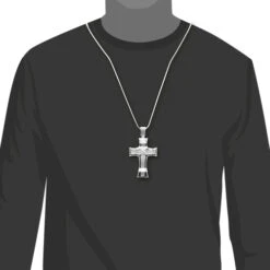 Hip Hop Silver Men's Diamond Cross Pendant 2ct Large 9 Hip Hop Silver Men's Diamond Cross Pendant 2ct Large -H'Hen Sale Store hip hop silver jewelry mens diamond cross pendant 2ct large 4