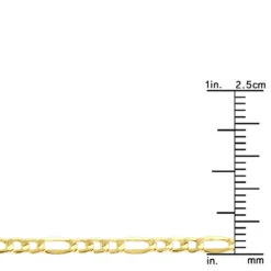 Hollow 10K Yellow Gold Figaro Chain For Men & Women 2.8mm Wide -H'Hen Sale Store hollow 10k gold figaro chain for men women 28mm wide rulerye