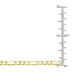 Hollow 10K Yellow Gold Figaro Chain For Men & Women 4.5mm Wide 11 Hollow 10K Yellow Gold Figaro Chain For Men & Women 4.5mm Wide -H'Hen Sale Store hollow 10k gold figaro chain for men women 45mm wide rulerye