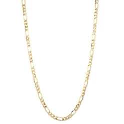 Hollow 10K Yellow Gold Figaro Chain For Men & Women 6.5mm Wide -H'Hen Sale Store hollow 10k gold figaro chain for men women 65mm wide boxye