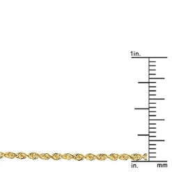 Hollow 10K Yellow Gold Rope Chain For Men & Women Sparkle 2mm Wide -H'Hen Sale Store hollow 10k gold rope chain for men women sparkle 2mm wide rulerye