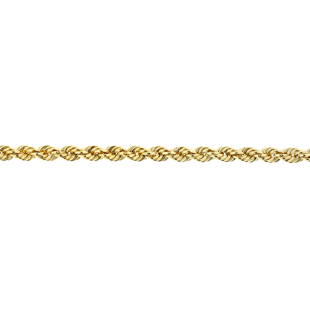 Men's Hollow 10K Yellow Gold Rope Chain Necklace With Lobster-Claw Clasp 2.7mm 6 Men's Hollow 10K Yellow Gold Rope Chain Necklace With Lobster-Claw Clasp 2.7mm - Image 4