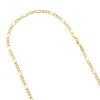 Hollow 14K Yellow Gold Figaro Chain For Men & Women 4.5mm Wide